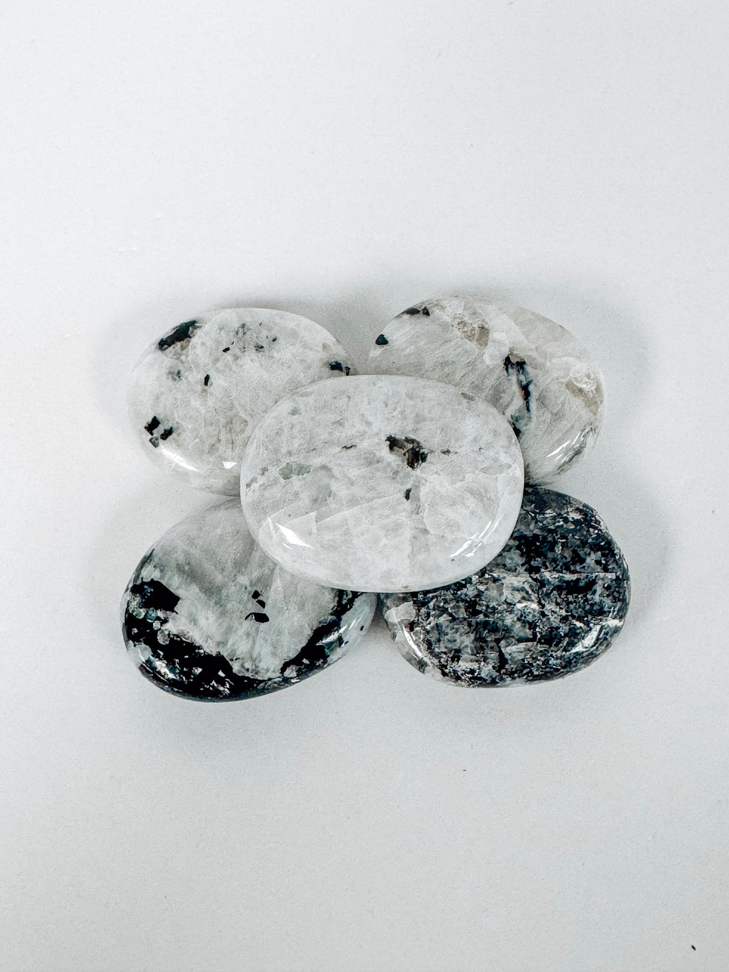 Rainbow Moonstone Palm Stones