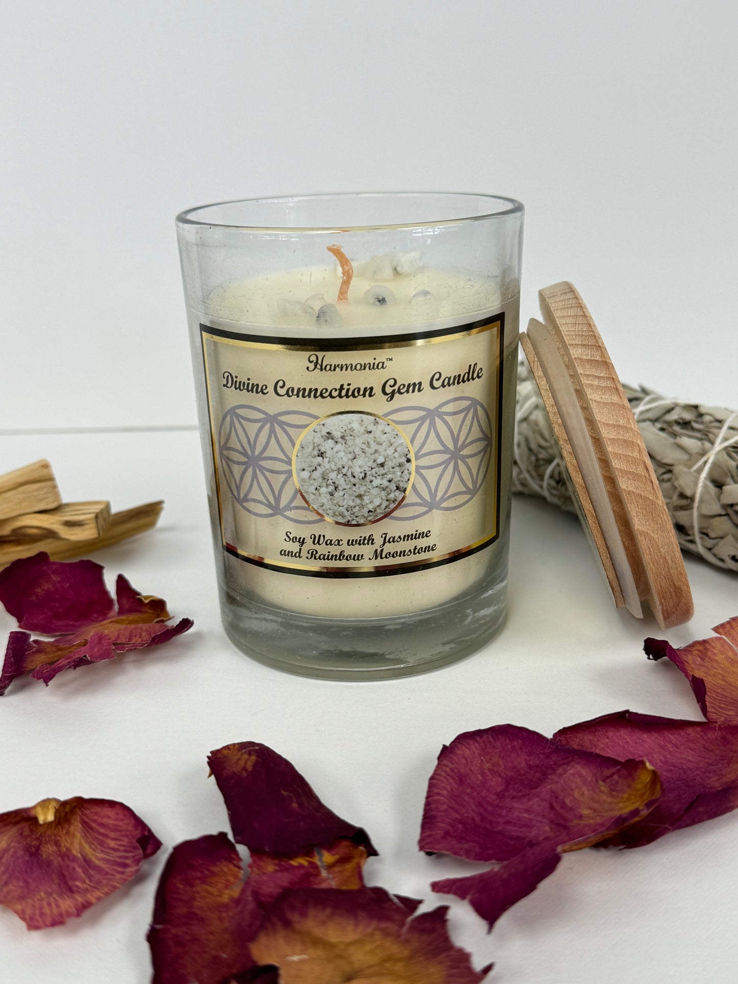 Rainbow Moonstone Soy Candle - (Divine Connection)