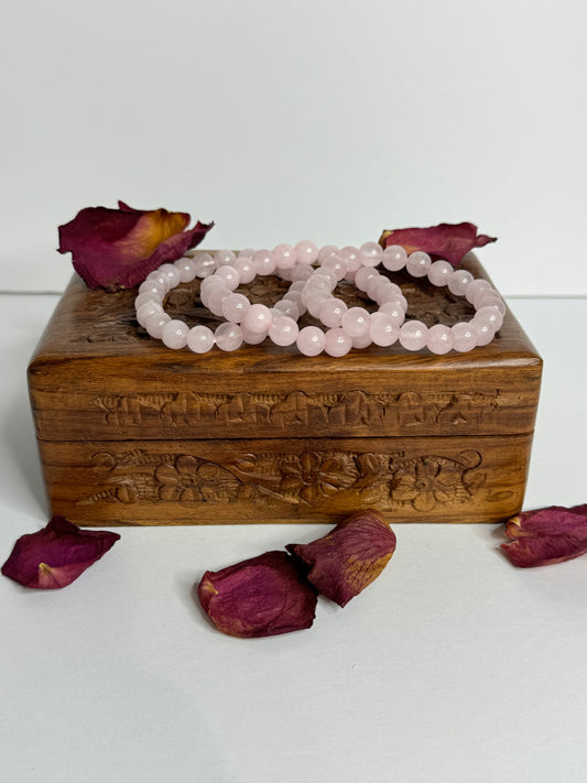 Rose Quartz Stretchable Bracelets