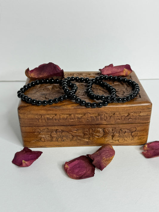 Black Obsidian Stretchable Bracelet