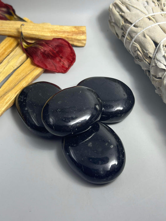 Black Tourmaline Palm Stones