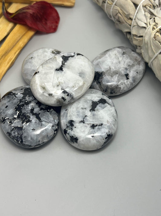 Rainbow Moonstone Palm Stones