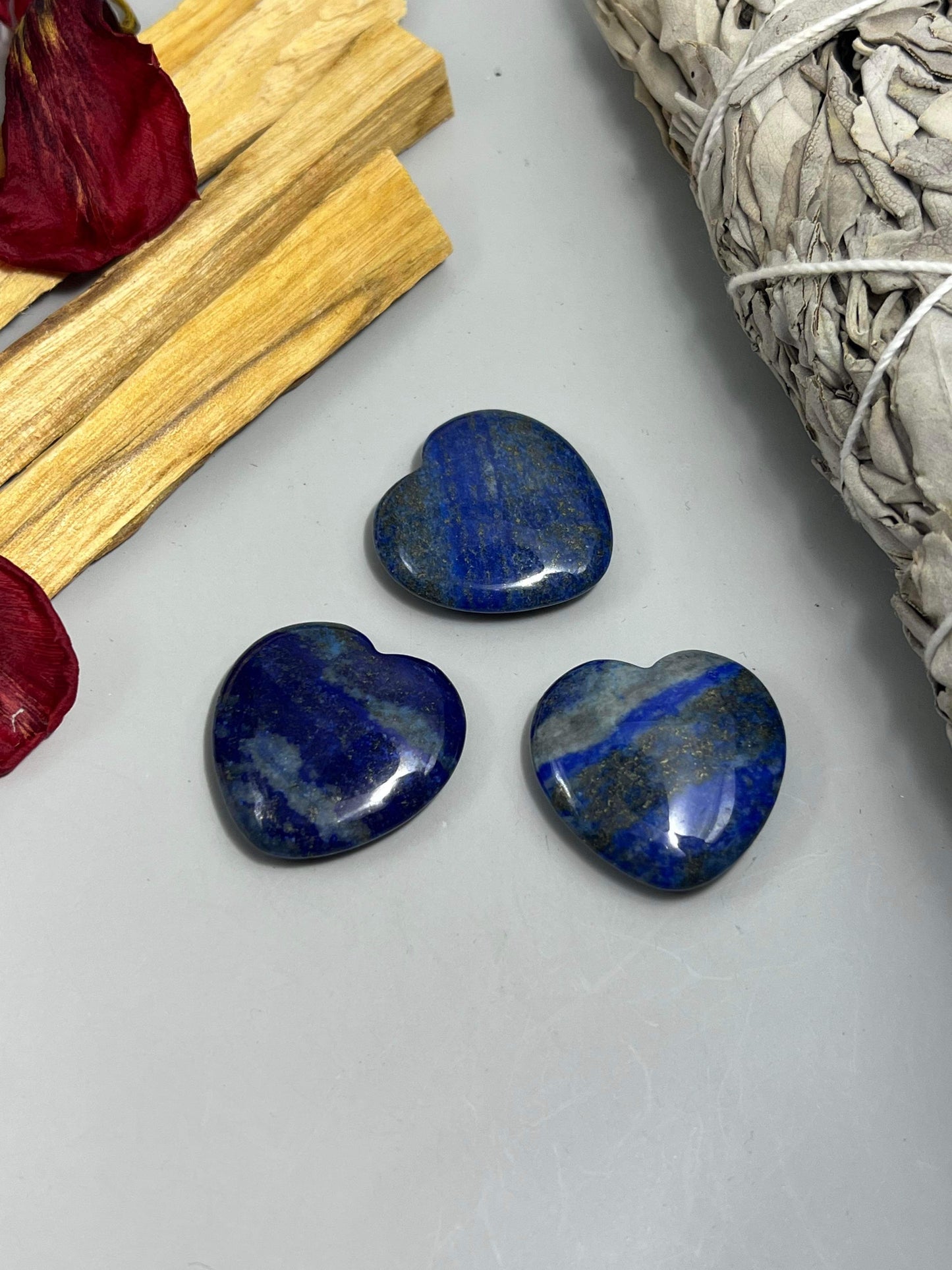 Crystal Heart Palm Stones