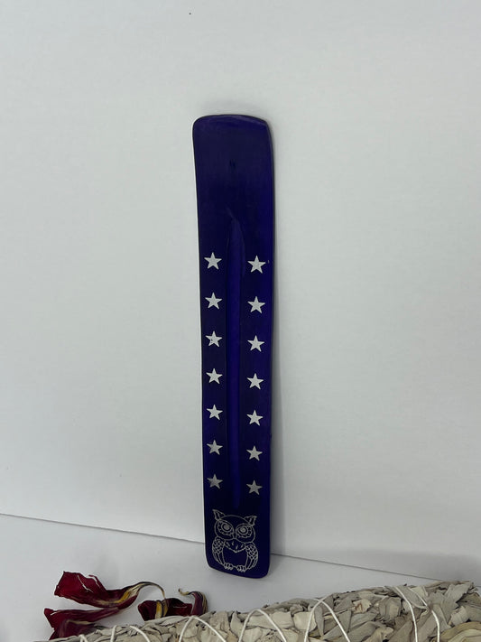 Wooden Incense Ash Catcher -Purple